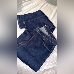 high rise, super skinny, 16 tall, dark wash jeans! never worn but without tags!